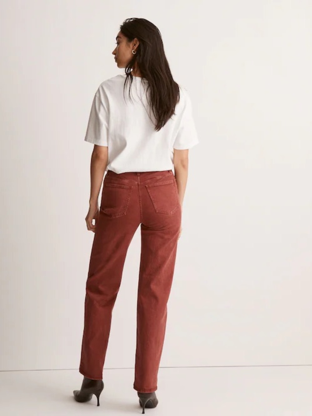 NWT Madewell The Perfect Vintage Wide-Leg Jean in Rich Burgundy - Picture 4 of 8